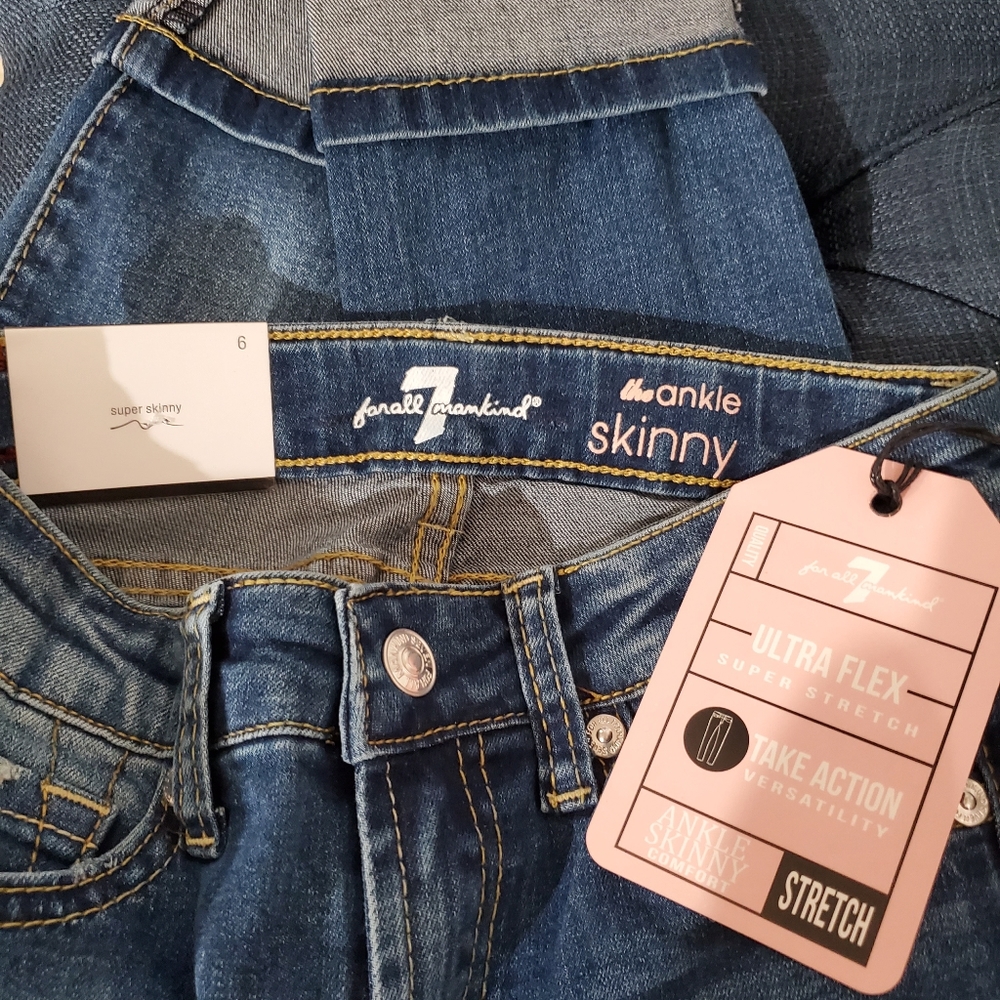 NEW 7 for all mankind Girls skinny ankle jeans
